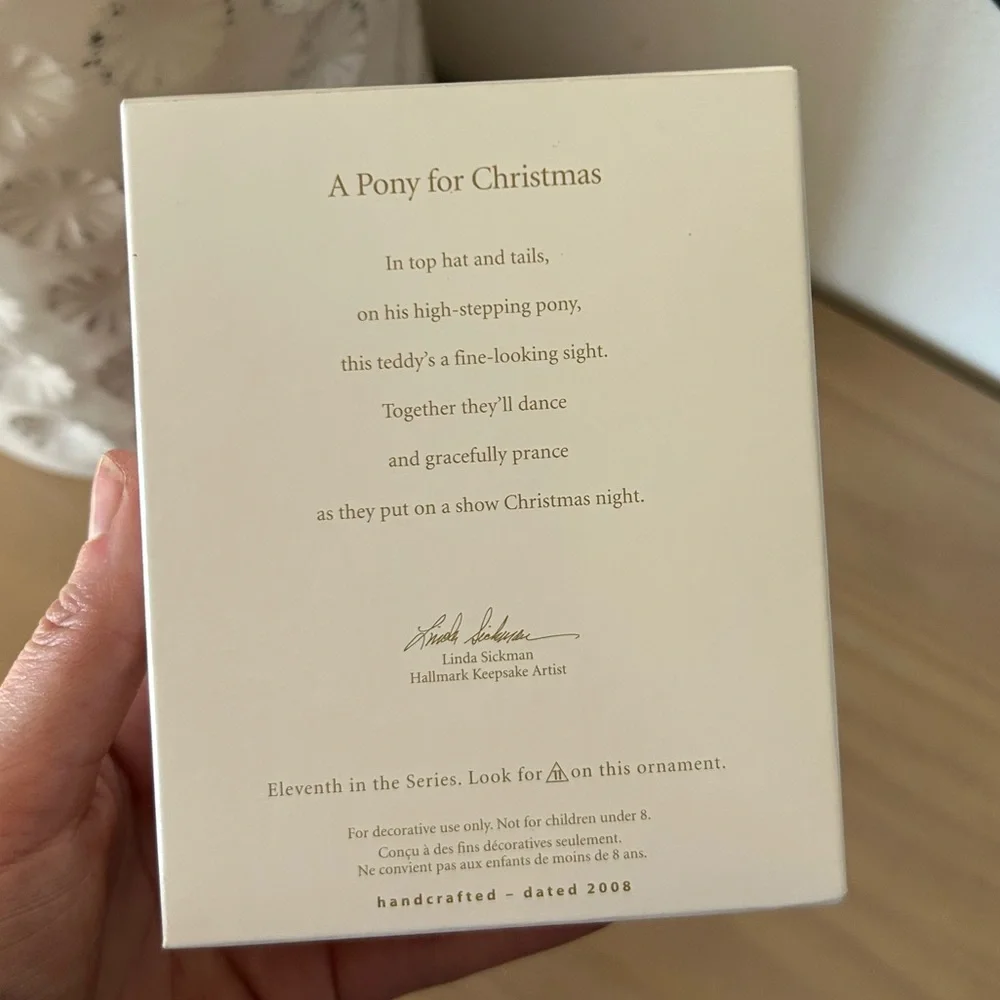 2008 Hallmark Keepsake A Pony for Christmas Ornament